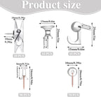 200 Pieces Push Pins Set, 5 Types Clear Thumb Tacks Push Pins - Image 2