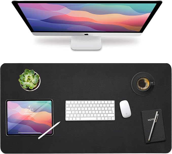 Vine Creations Leather Desk Mat Large 36" x 20", Desk Protector Mat, PU Leather by VineCreations