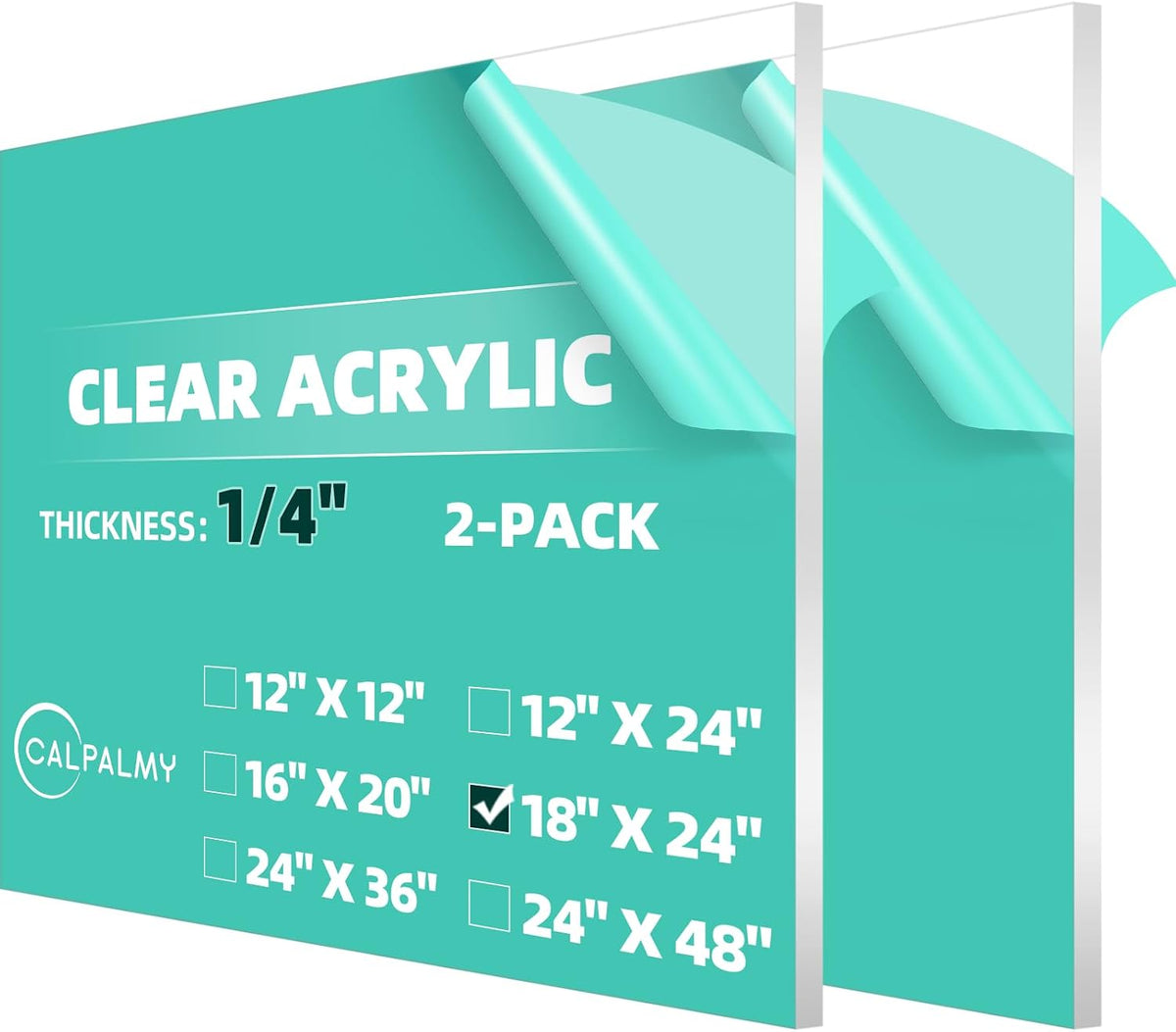 CALPALMY 1/4" Thick Clear Acrylic Sheets