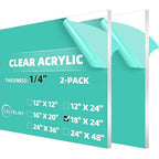 CALPALMY 1/4" Thick Clear Acrylic Sheets by CalPalmy
