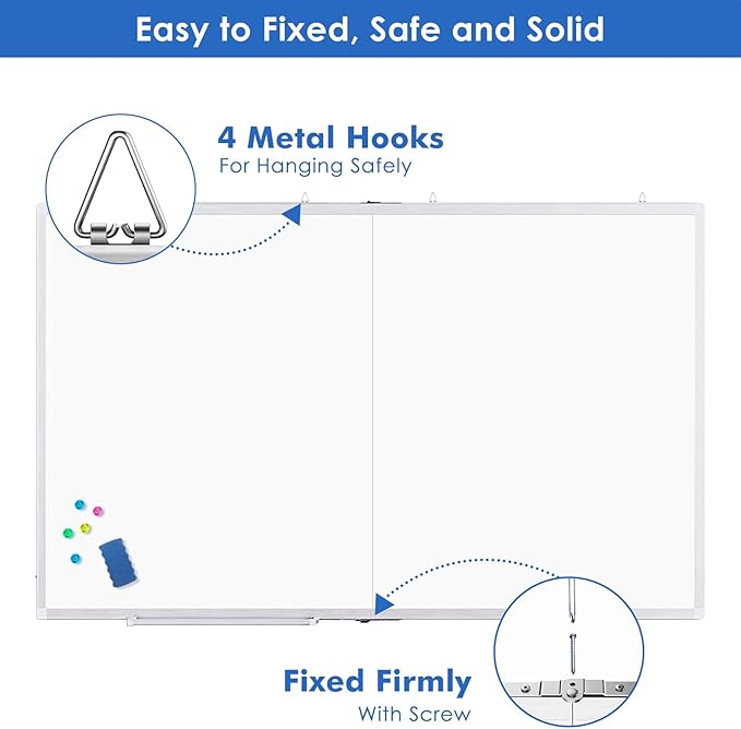 White Board Dry Erase 60x48, Large Magnetic Whiteboard Maxtek Dry Erase Boards - Image 3