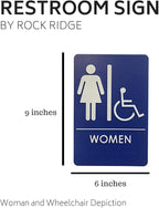 USA Made - Men's and Women's Restroom Signs ADA-Compliant Bathroom Door Signs - Image 4