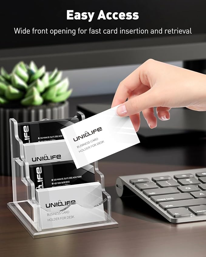 Uniclife Acrylic Business Card Holder - Image 3