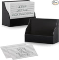 SHIQIKEJIPTY 2 Pack Black Index Card Holder 3 X 5 Note Card Organizer Acrylic by SHIQIKEJIPTY