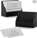 SHIQIKEJIPTY 2 Pack Black Index Card Holder 3 X 5 Note Card Organizer Acrylic by SHIQIKEJIPTY