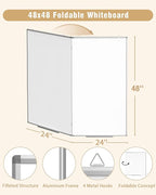 48"X 48" Large Magnetic Dry Erase Whiteboard, Removable Wall Hanging Board - Image 4