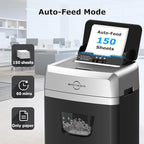 BONSEN 150-Sheet Autofeed Paper Shredder Heavy Duty, 60 Mins Micro-Cut Shredder - Image 2