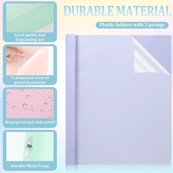 48 PCS Pastel Plastic Report Covers - Image 3