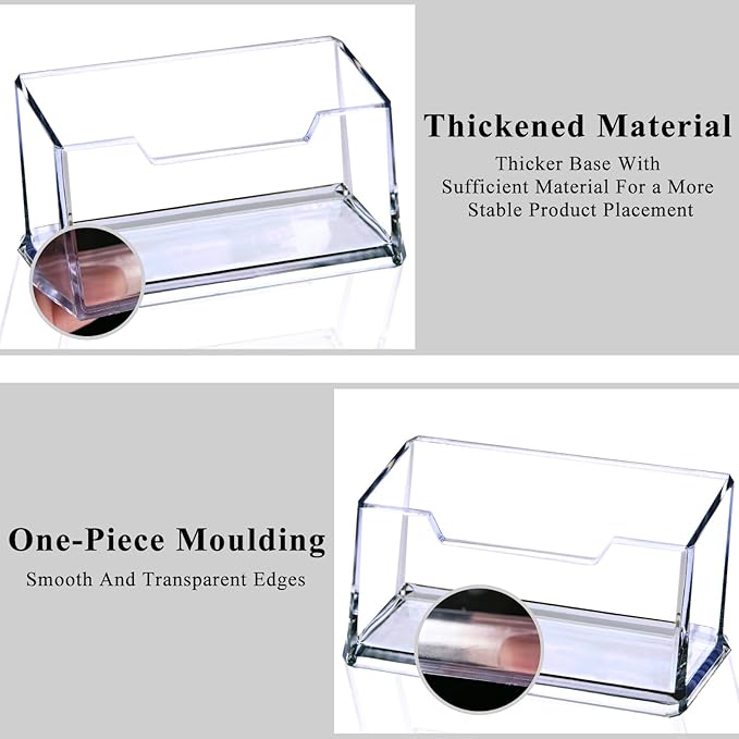 Clear Acrylic Business Card Holder, Name Card Organizer - Image 4