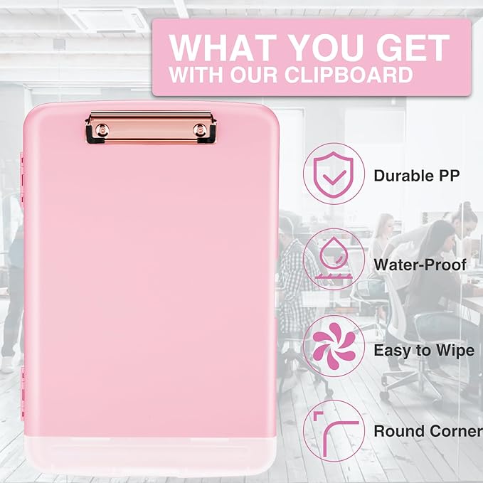 Sooez Clipboards with Storage, High Capacity Clip Boards 8.5x11 with Storage - Image 4