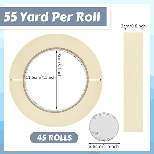 Fainne Masking Tape Bulk General Purpose Masking Painting Tape 55 Yards - Image 2