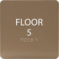 Modern Olive ADA Floor 5 Sign by ADACentralSigns