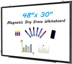 H-Qprobd 48"x30" Magnetic White Board Dry Erase Wall Mount Whiteboard