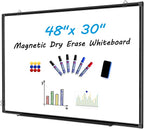 H-Qprobd 48"x30" Magnetic White Board Dry Erase Wall Mount Whiteboard by H-Qprobd