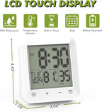 Wisoee Digital Shower Clock Waterproof, Bathroom Wall Clock Timer - Image 3