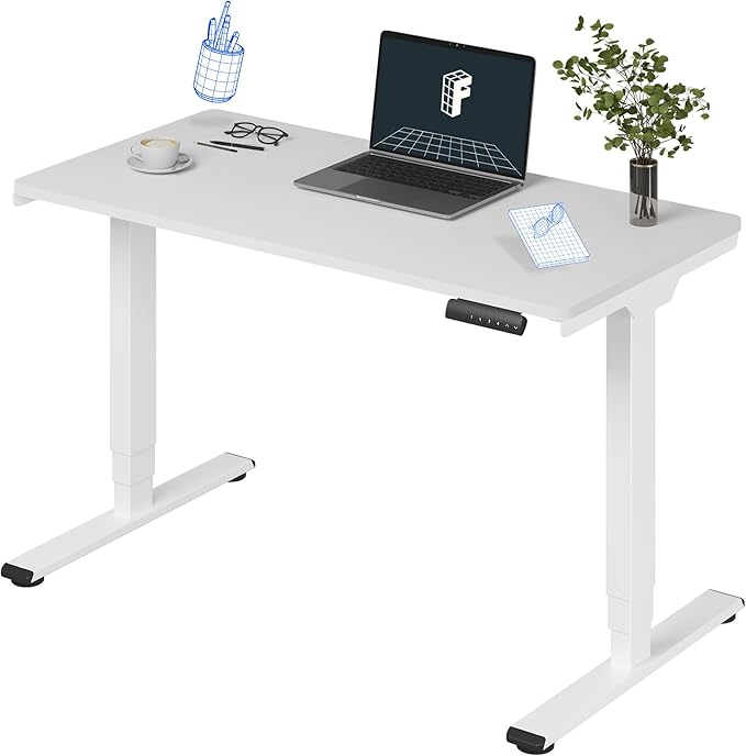 FLEXISPOT E6 3-Stage Dual Motor Electric Standing Desk 48 x 24 Sit Stand Up Desk by FlexiSpot