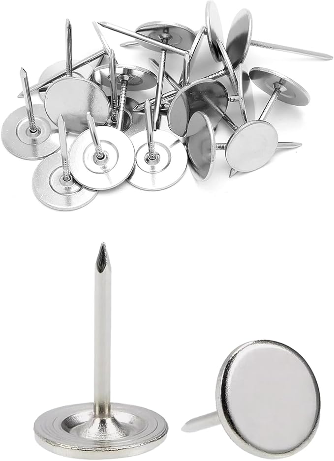 Silver Heavy Duty Thumb Tacks, Extra Long Push Pins by lengedhope