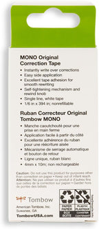 Tombow 68627 MONO Correction Tape, Non-refillable, 1/6" x 394" - Image 3