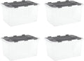 Superio Storage Bins with Lids, Stackable Totes, BPA Free, Odor Free, Organizer by Superio