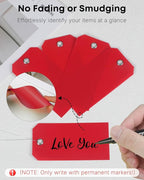Uniclife 120 Pcs Red Plastic Tags - Image 6
