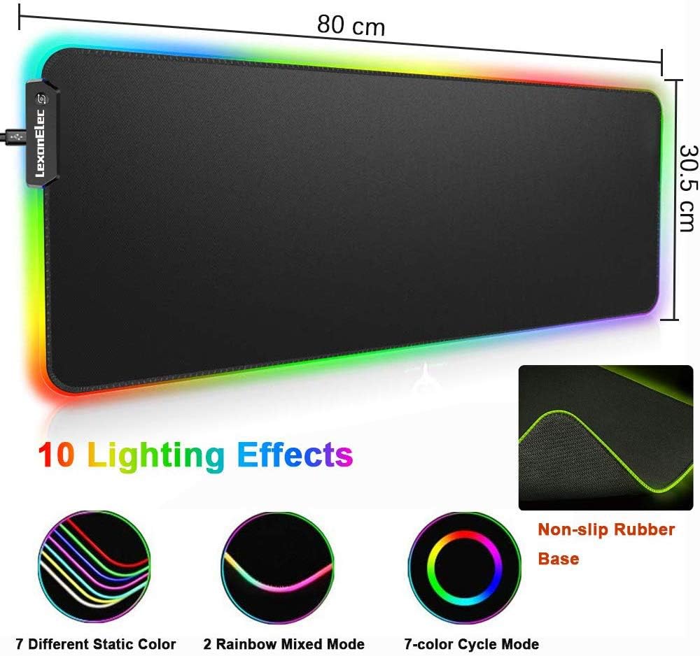 Wireless Gaming Keyboard and Mouse Combo,3 in 1 Rainbow LED Rechargeable Keyb...
