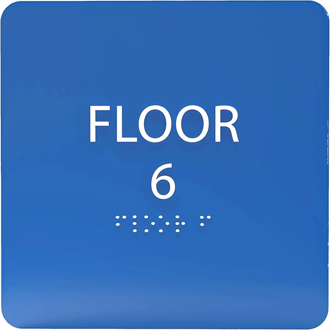 Royal ADA Floor 6 Sign with Braille – Made from Durable Acrylic and Ready to by ADACentralSigns