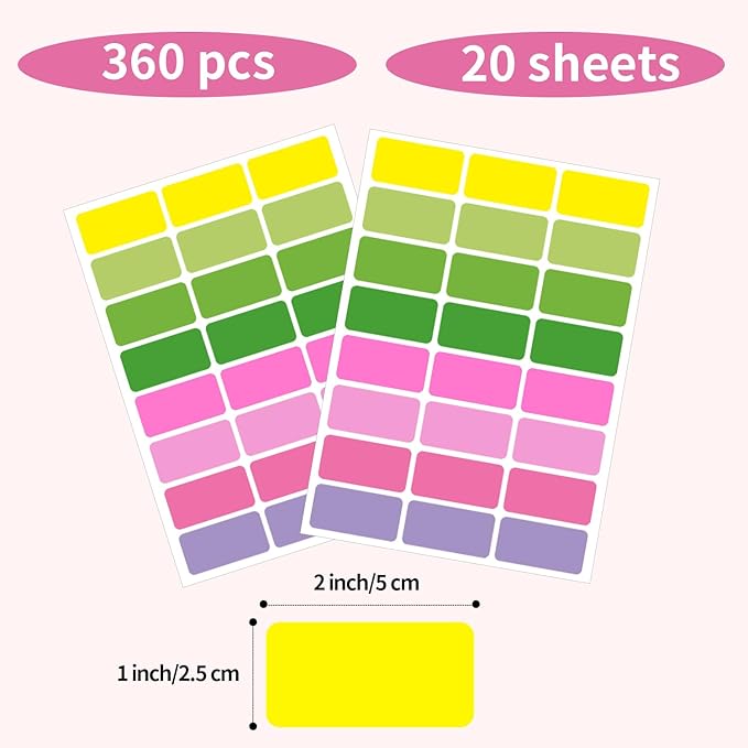 STARLIBOO Removable Freezer Labels, 1x2 Inch Color Coding Removable Labels - Image 3