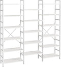 SUPERJARE Triple 6 Tier Bookshelf, Bookcase by SUPERJARE