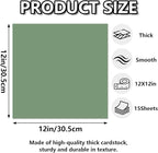 15 Sheets Sage Green Cardstock 12"x12", 250gsm/90lb Heavyweight Cover Cardstock - Image 2