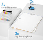 Nicpro Dry Erase Lap Board 12 x 16 inches 2 Pack Kid Double Sided Blank Small - Image 7