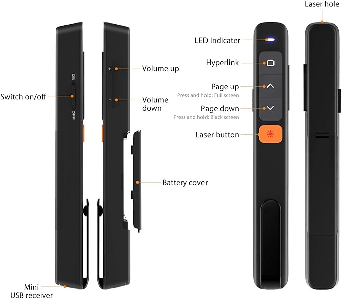 AMERTEER Wireless Presentation clicker - Image 3