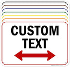 Custom Arrow, Custom Directional Sign, Two Way Arrow, 12x18 Inches, 55 mil by MySignCenter