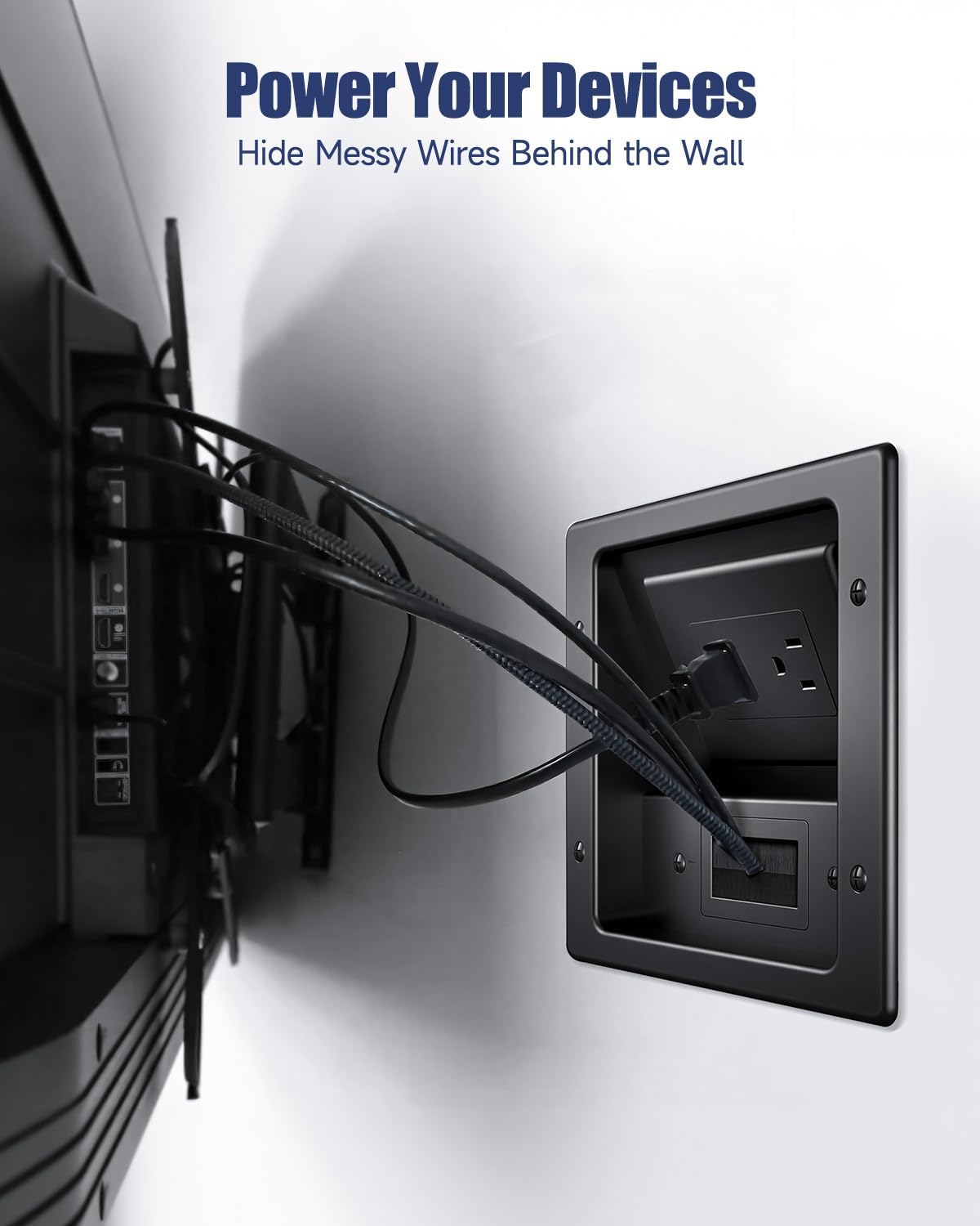 ZEXMTE in Wall Cable Management Kit, Wall Cable Concealer Kit for TV, Recesse...