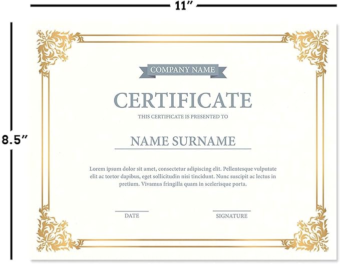 Empire Gold & White Parchment Certificate Papers - Image 2