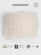 Bumusty Large Cork Board Alternative-47 x35 Felt Bulletin Board Tiles, - Image 2