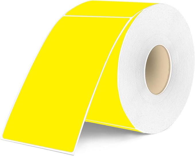 3×5 Inch Yellow Removable Thermal Labels, Waterproof Thermal Label, 240 Sheets by Yeachlaing