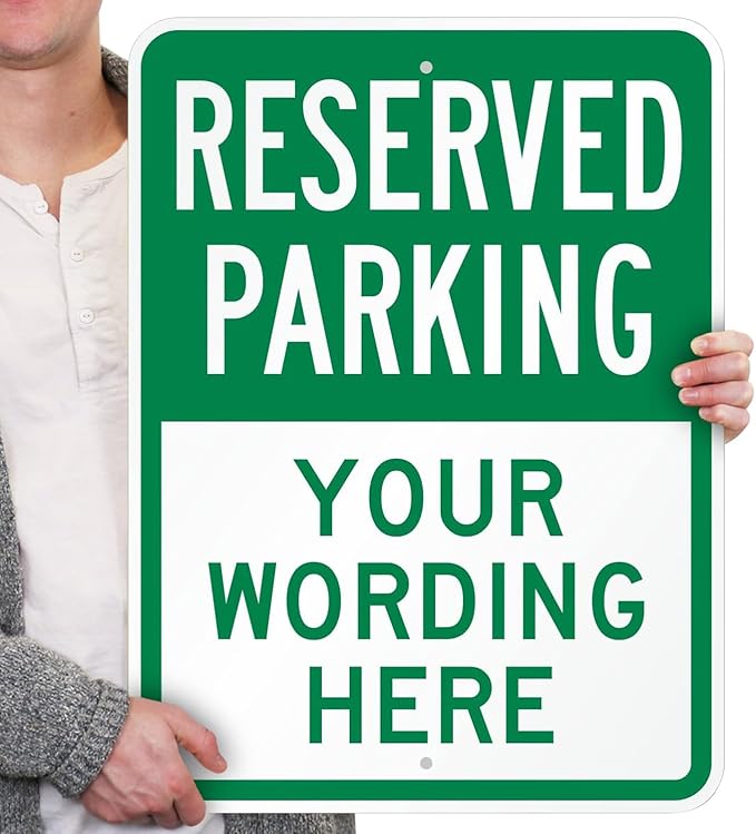 SmartSign 24 x 18 inch Custom “Reserved Parking” Metal Sign - Image 8