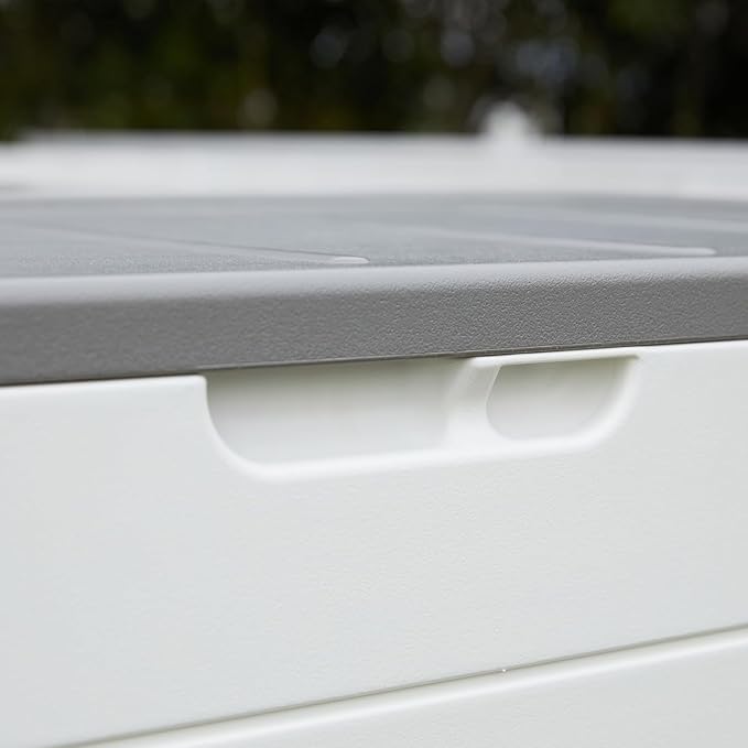 Decksplore 100 Gallon Outdoor Storage Box Waterproof Lockable Resin Deck Box - Image 4