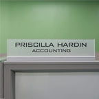 Printex Design - Personalized Office CUBICLE Name Plate & Sign. Modern Aluminum - Image 3