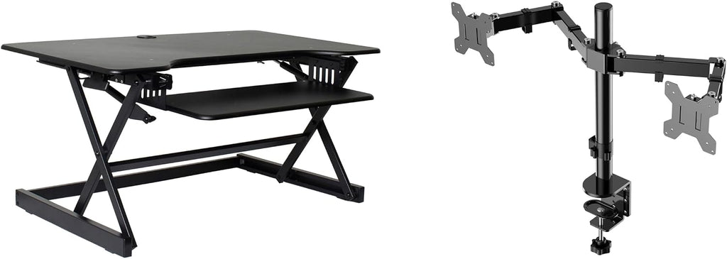 Rocelco 40" Large Height Adjustable Standing Desk Converter