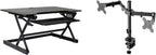 Rocelco 40" Large Height Adjustable Standing Desk Converter