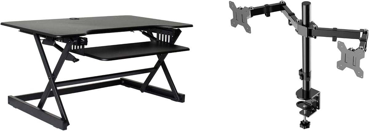 Rocelco 40" Large Height Adjustable Standing Desk Converter