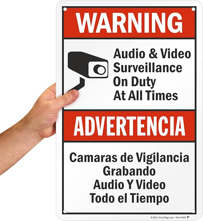 SmartSign 18 x 12 inch “Warning - Image 7