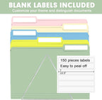 File Folder, RAZCC 150 Pack Colored File Folders, 1/3 Cut Tab File Folder - Image 3