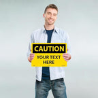 Custom OSHA Style Caution Sign 12" x 18" Plastic Sign, Customizable "Your Text - Image 2