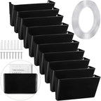 Tenceur 10 Pcs Single Pocket Wall Mount File Holder Black Plastic Wall Pocket by Tenceur