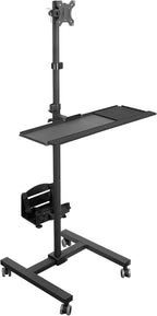 Mount-It! Rolling Computer Cart on Wheels, Mobile Desk Workstation - Image 9