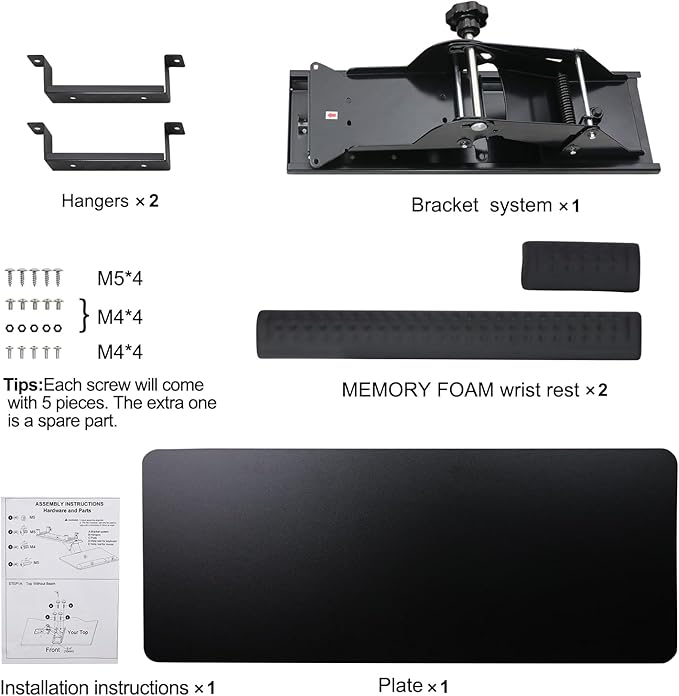 Cartmay Keyboard Tray Under Desk, 25x9.84'' Large Slide Out Swivel Tilt - Image 7