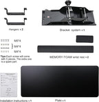 Cartmay Keyboard Tray Under Desk, 25x9.84'' Large Slide Out Swivel Tilt - Image 7