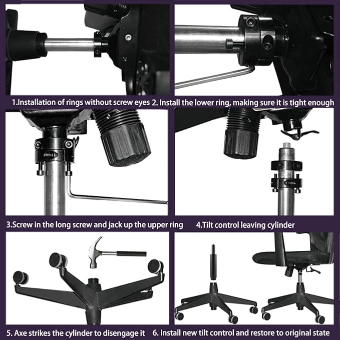 Gjpwyfdc Office Chair Tilt Control Mechanism Replacement 5.5'' X 6.7'' - Image 4